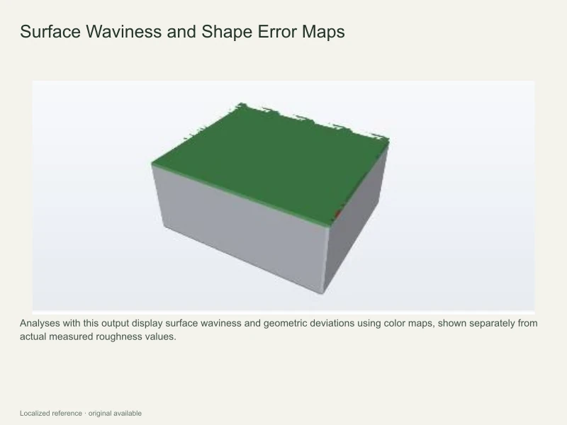 MDT machined surface waviness map, area ratio by color, and maximum position viewing function