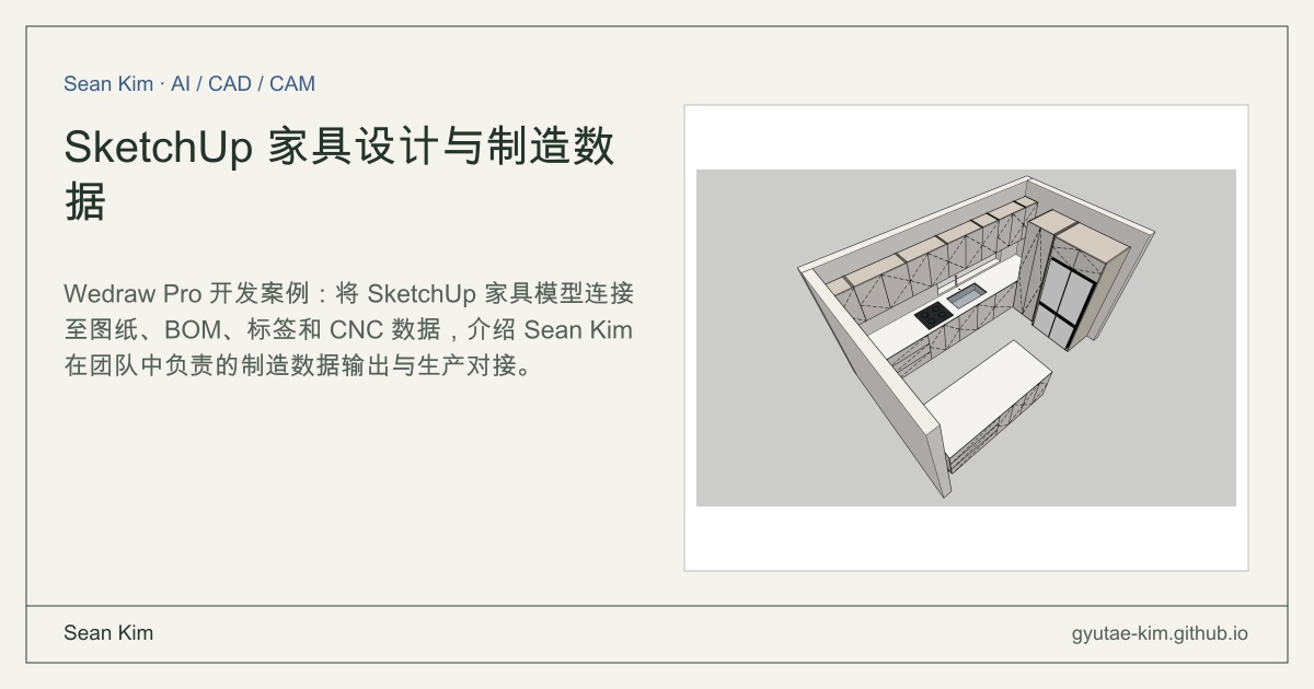 Wedraw Pro 项目封面，该项目旨在连接家具设计与制造数据。